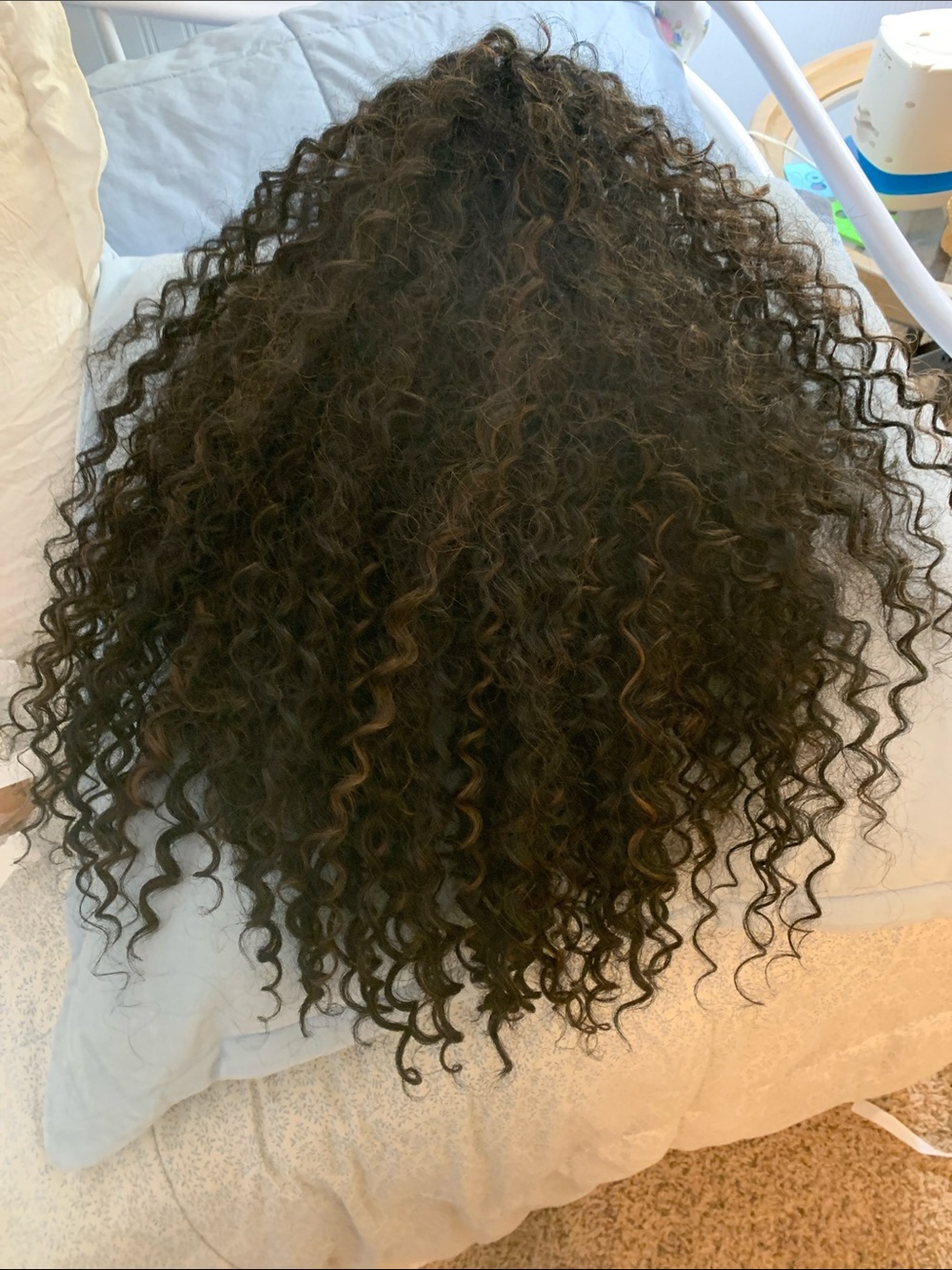 Natural Tight Curly Wig - Dark Brown with Warm Highlights